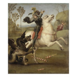 Saint Georges luttant avec le dragon