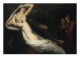 Les Ombres de Francesca da Rimini et de Paolo Malatesta apparaissent à Dante et à Virgile
