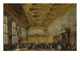L'audience accordée par le Doge de Venise dans la salle du Collège au palais Ducal de Venise