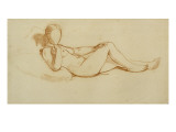 Study for the Olympia: a Woman Lying  Face Not Drawn
