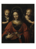 Sainte Catherine entre deux anges
