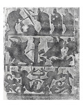 Estampage du Wu Liang ci  chapelle funéraire : figures de Fuxi et Nüwa