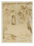 Seated Woman in an Interior  Surrounded by Characters