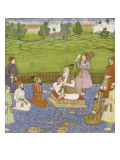 Shah Jahan  ses quatre fils et quatre courtisans