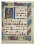 Feuillet d'antiphonaire : Annonciation