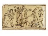 Carnet de croquis; scène antique