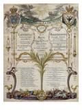 Tableau des princes et princesses témoin au mariage à Versailles du Dauphin