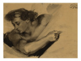 Etude d'ange tenant un livre ; Etude pour "L'Empereur Justinien composant ses lois"