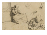 Feuille d'des : couseuse  dil des mains