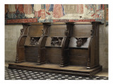 Stalles de Beauvais : Femme au miroir  homme