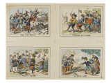 Prise d'une redoute  patrouille de cavalerie  la revue du colonel  le tir du canon