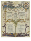 Tableau des princes et princesses témoin au mariage à Versailles du Dauphin