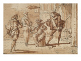 Scène de la comédie italienne