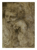 Etude de la tête de saint Joseph  pour la Sainte Famille de François Ier