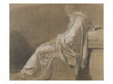 Seated  Drapery Study (Plato for "Death of Socrates")