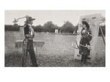 Texas Tex Truppe Senor Francisco und Senorita Rodriguez Messerwerfen