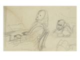 Etude pour "Charles-Quint au monastère de Saint-Just ou de Yuste"; vers 1837