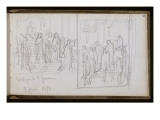 Carnet de croquis : intérieur d'église
