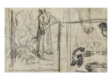 Croquis pour La brleuse d'herbes et Les premiers pas