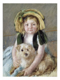 Sara avec son chien