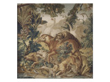 Tapisserie de la Suite des Indes : le Combat d'animaux