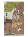 Siva vénéré par Parvati sur le mont Kailasha