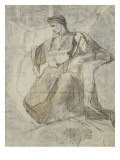 Etude pour le "Baptême du Prince impérial" : figure de Napoléon
