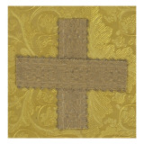Bourse en damas jaune citron