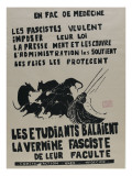 Les étudiants balaient la vermine fasciste de leur faculté  comité d'action UNEF Médecine