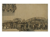 L'Empereur et son état-major devant le grand perron du château de Schönbrunn pendant l'été 1809