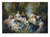 L'impératrice Eugénie entourée des dames d'honneur du palais