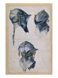 Trois études d'un casque