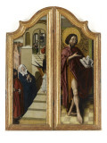 La Présentation de la Vierge au Temple et saint Jean-Baptiste (deux volets d'un triptyque)