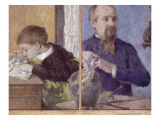 Le sculpteur Jean Paul Aubé (1837-1916) et son fils  Emile