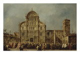 La procession du Doge de Venise à l'église de San Zaccaria  le jour de Pâques