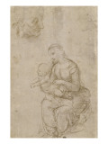 La Vierge à l'Enfant assise de trois quarts vers la gauche