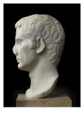 L'empereur Auguste (empereur de 27 av-14 ap J-C) (tête   fragment de satue)