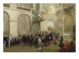 La remise de l'ordre du Saint-Esprit dans la chapelle de Versailles