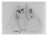 Trois danseuses du Ballet russes d'après une photographie de White  qui a inspiré le dessin MP 834