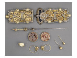 Tombe de la reine Arégonde : ensemble de la parure