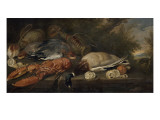 Trophées de chasse et de pêche ou nature morte au homard