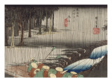 Tsuchiyama  pont et cascade sous la pluie