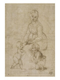 La Vierge assise avec l'Enfant et le petit saint Jean dans un paysage