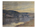 Crépuscule sur la Seine  côteaux de Dieppedalle