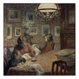 La famille sous la lampe
