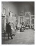 Le peintre Gervex dans son atelier avec un modèle