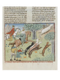 Le Livre de la chasse de Gaston Phébus : la meute course le renne