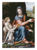 La Vierge à l'Enfant avec un ange Préfiguration de la Passion