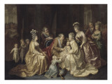 Les membres de la famille royale de France réunis autour du Dauphin né en 1781