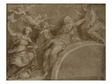 Les sibylles de Cumes et de Perse et trois anges